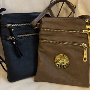 Elegant Black and Brown Crossbody Bags